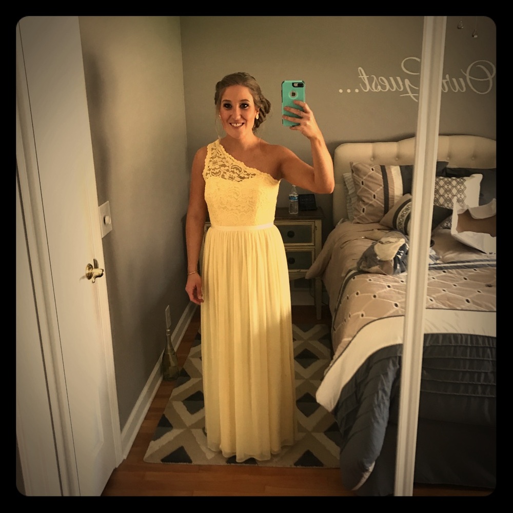Yellow bridesmaid dress